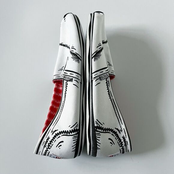 Bobs Skechers Plush Dr. Suess Canvas White Black Memory Foam Shoes Sneakers 10 - Picture 9 of 16